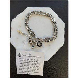Premier Designs Silver Charm Bracelet NWT